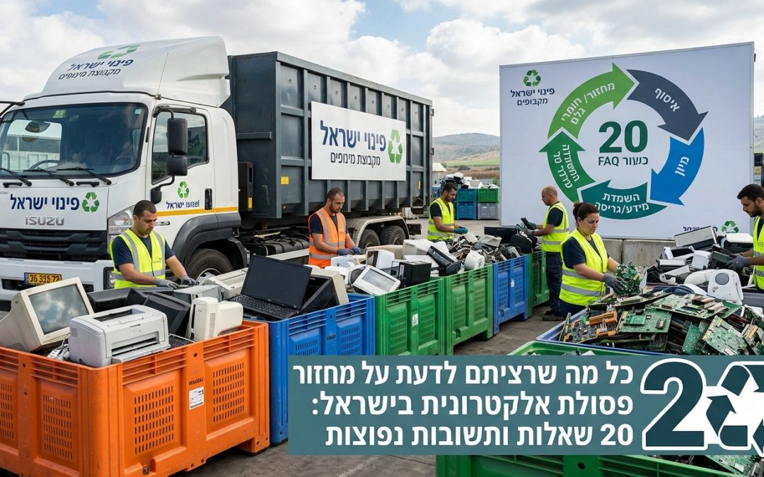 כל מה שרציתם לדעת על מחזור פסולת אלקטרונית בישראל: 20 שאלות ותשובות נפוצות